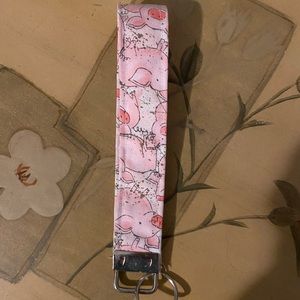 pig design wristlet/ key fob